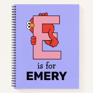 Elmo Alphabet   E Pink Notebook