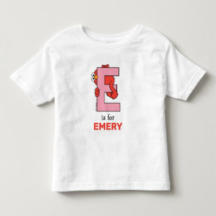 Elmo Alphabet E Pink Toddler T-Shirt