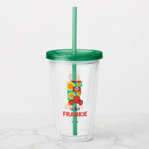 Elmo Alphabet F Flowers Acrylic Tumbler