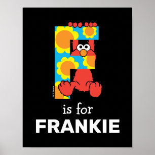 Elmo Alphabet F Flowers Poster