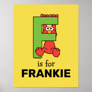 Elmo Alphabet F Green Poster