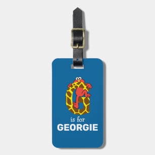 Elmo Alphabet   G Giraffe Luggage Tag