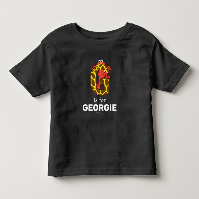 Elmo Alphabet | G Giraffe Toddler T-Shirt (Front)