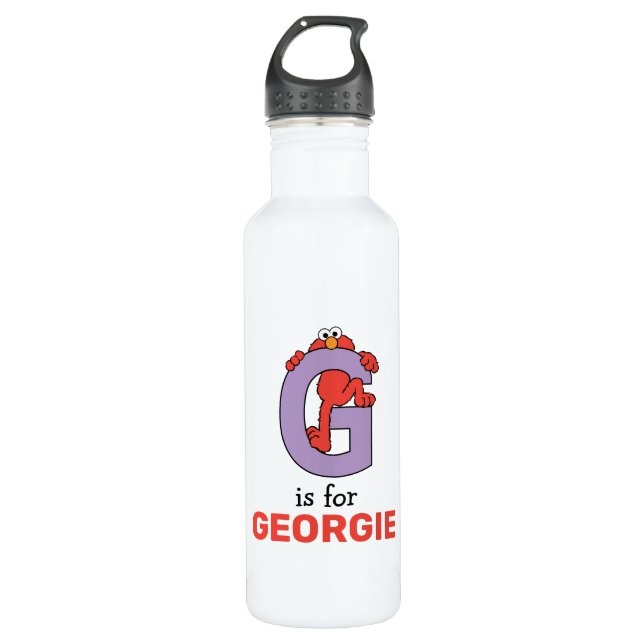 Elmo Alphabet | G Purple 710 Ml Water Bottle (Front)