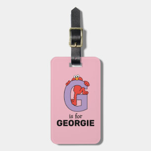 Elmo Alphabet G Purple Luggage Tag