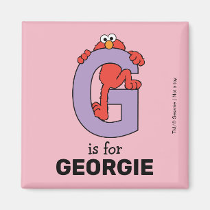 Elmo Alphabet G Purple Magnet