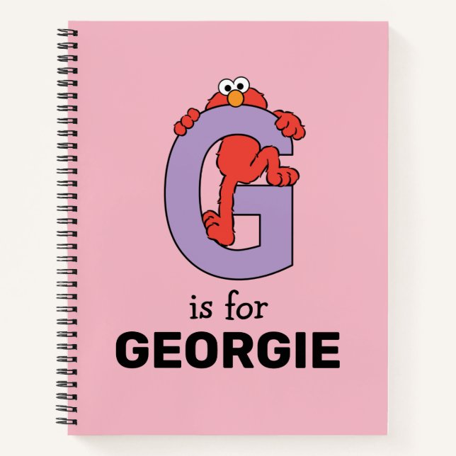 Elmo Alphabet | G Purple Notebook (Front)
