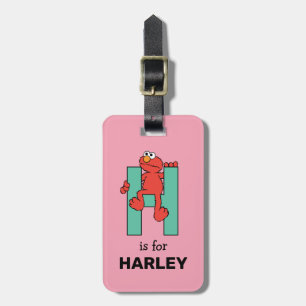 Elmo Alphabet H Green Luggage Tag