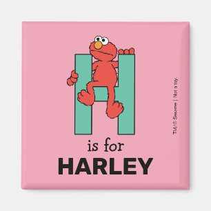 Elmo Alphabet H Green Magnet