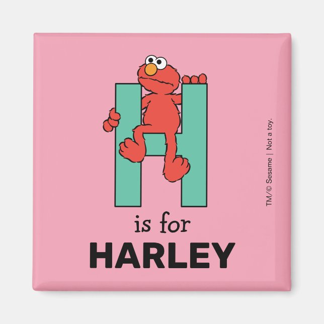 Elmo Alphabet | H Green Magnet (Front)