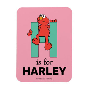 Elmo Alphabet H Green Magnet