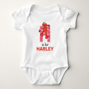 Elmo Alphabet   H Hearts Baby Bodysuit