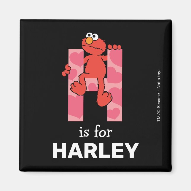 Elmo Alphabet | H Hearts Magnet (Front)