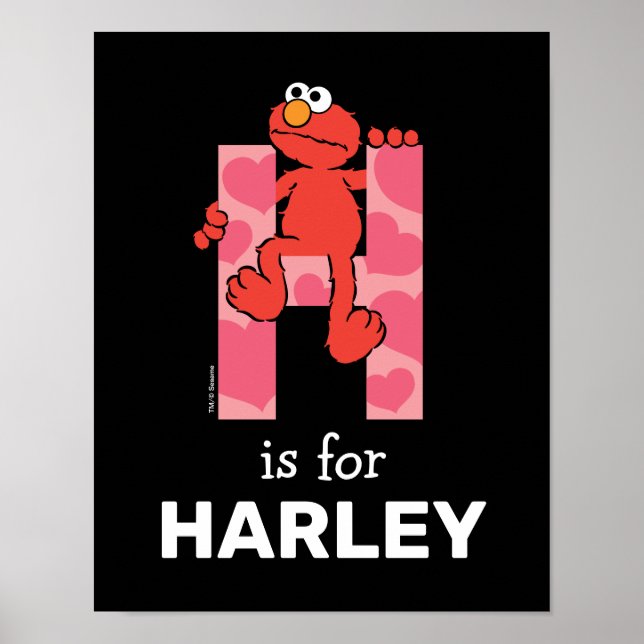 Elmo Alphabet | H Hearts Poster (Front)