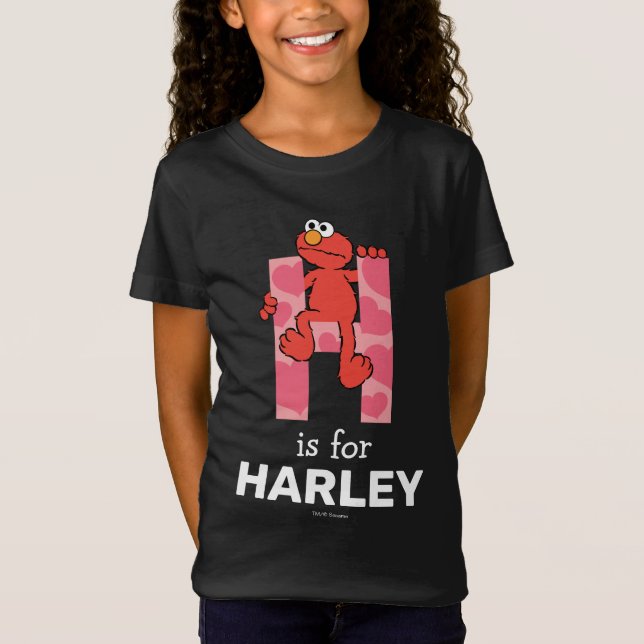 Elmo Alphabet | H Hearts T-Shirt (Front)