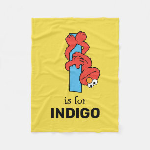 Elmo Alphabet   I Blue Fleece Blanket