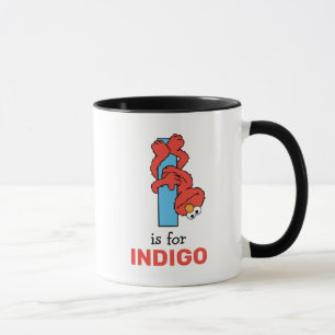Elmo Alphabet   I Blue Mug