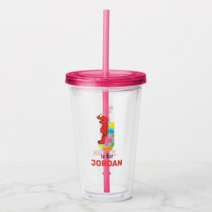 Elmo Alphabet J Jelly Bean Acrylic Tumbler