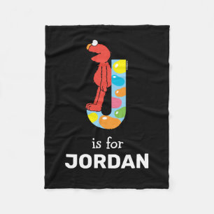 Elmo Alphabet J Jelly Bean Fleece Blanket