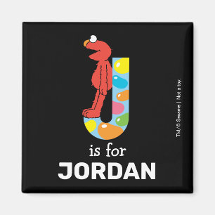Elmo Alphabet J Jelly Bean Magnet
