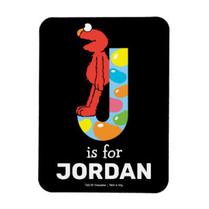 Elmo Alphabet J Jelly Bean Magnet
