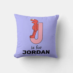 Elmo Alphabet J Pink Cushion