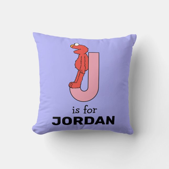 Elmo Alphabet | J Pink Cushion (Front)