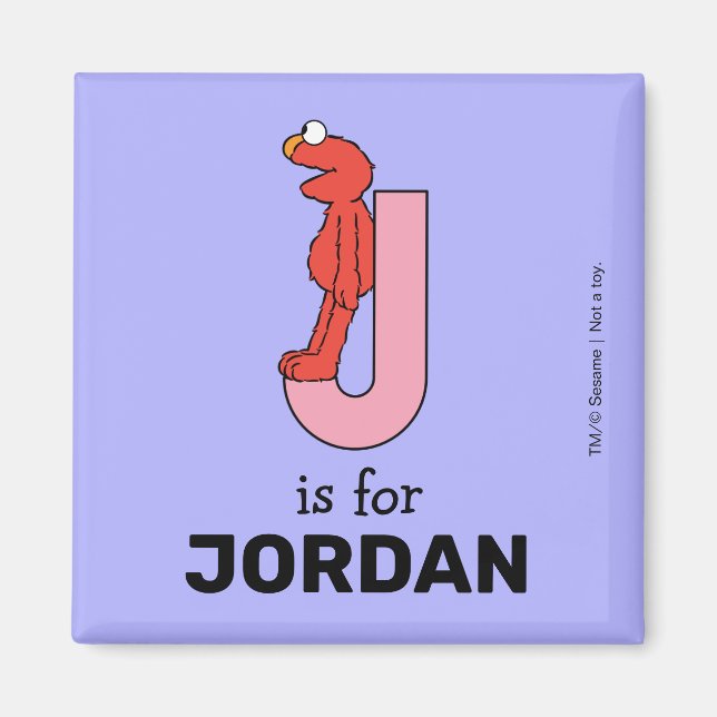 Elmo Alphabet | J Pink Magnet (Front)