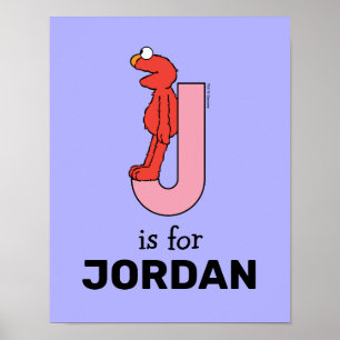 Elmo Alphabet J Pink Poster