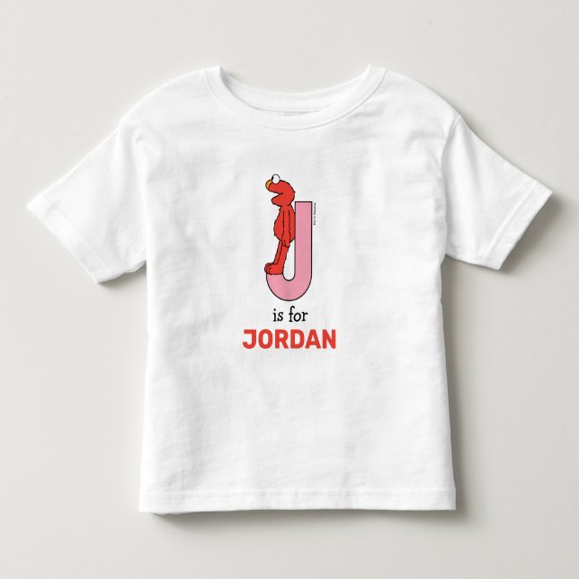Elmo Alphabet | J Pink Toddler T-Shirt (Front)
