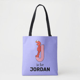 Elmo Alphabet J Pink Tote Bag