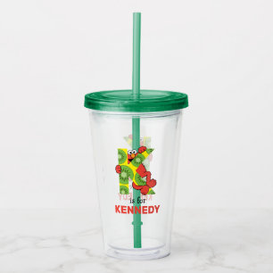 Elmo Alphabet K Kiwi Acrylic Tumbler