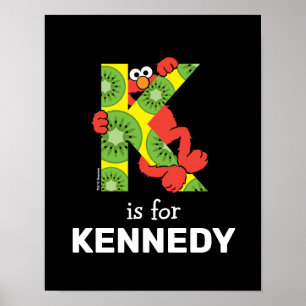 Elmo Alphabet   K Kiwi Poster