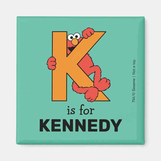 Elmo Alphabet | K Orange Magnet (Front)