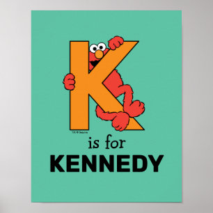 Elmo Alphabet   K Orange Poster