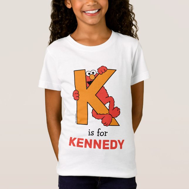 Elmo Alphabet | K Orange T-Shirt (Front)