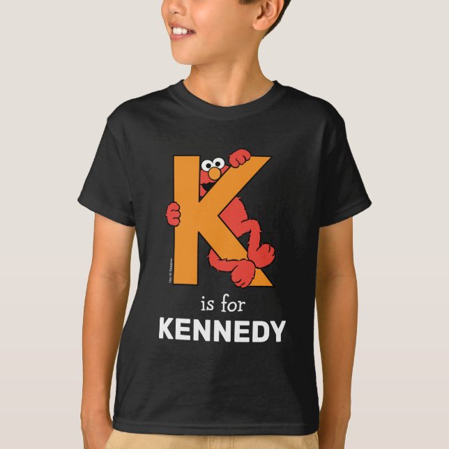 Elmo Alphabet | K Orange T-Shirt (Front)