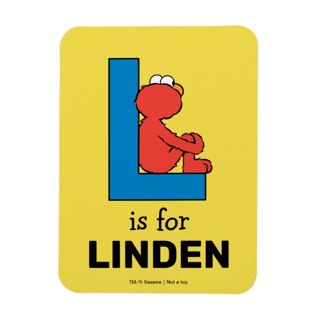 Elmo Alphabet | L Blue Magnet (Vertical)