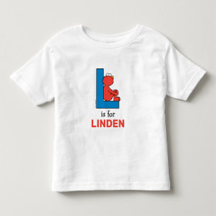 Elmo Alphabet   L Blue Toddler T-Shirt