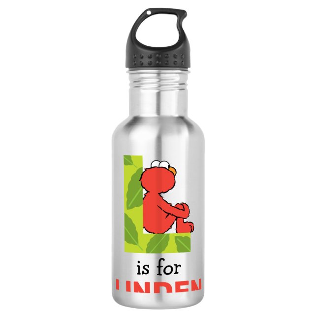 Elmo Alphabet | L Leaf 710 Ml Water Bottle (Front)
