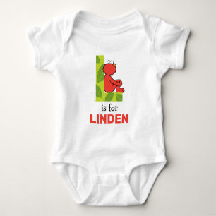 Elmo Alphabet   L Leaf Baby Bodysuit