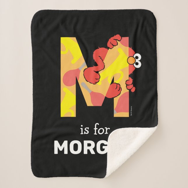 Elmo Alphabet | M Music Sherpa Blanket (Front)