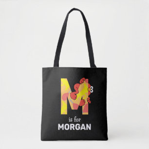 Elmo Alphabet   M Music Tote Bag