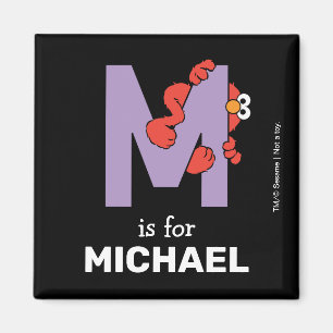 Elmo Alphabet M Purple Magnet
