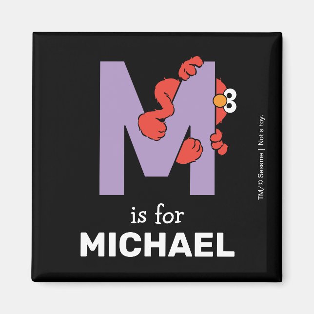 Elmo Alphabet | M Purple Magnet (Front)
