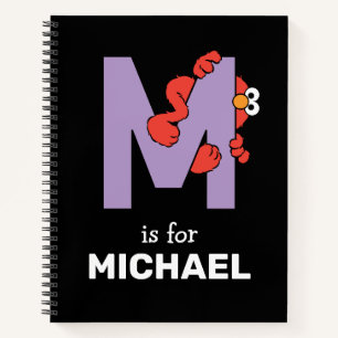 Elmo Alphabet   M Purple Notebook