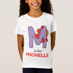 Elmo Alphabet M Purple T-Shirt