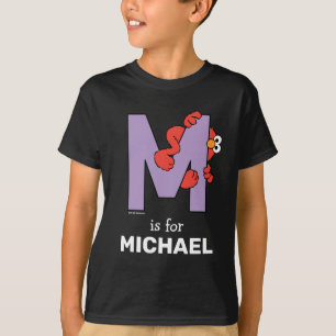 Elmo Alphabet   M Purple T-Shirt