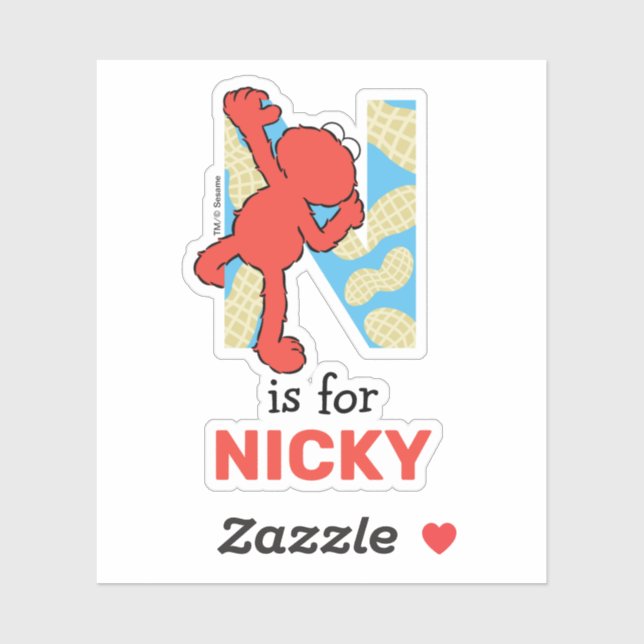 Elmo Alphabet | N Nuts (Sheet)