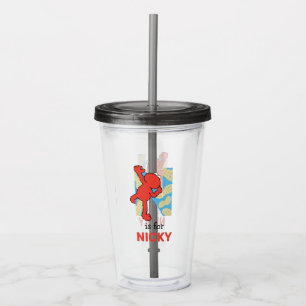 Elmo Alphabet N Nuts Acrylic Tumbler